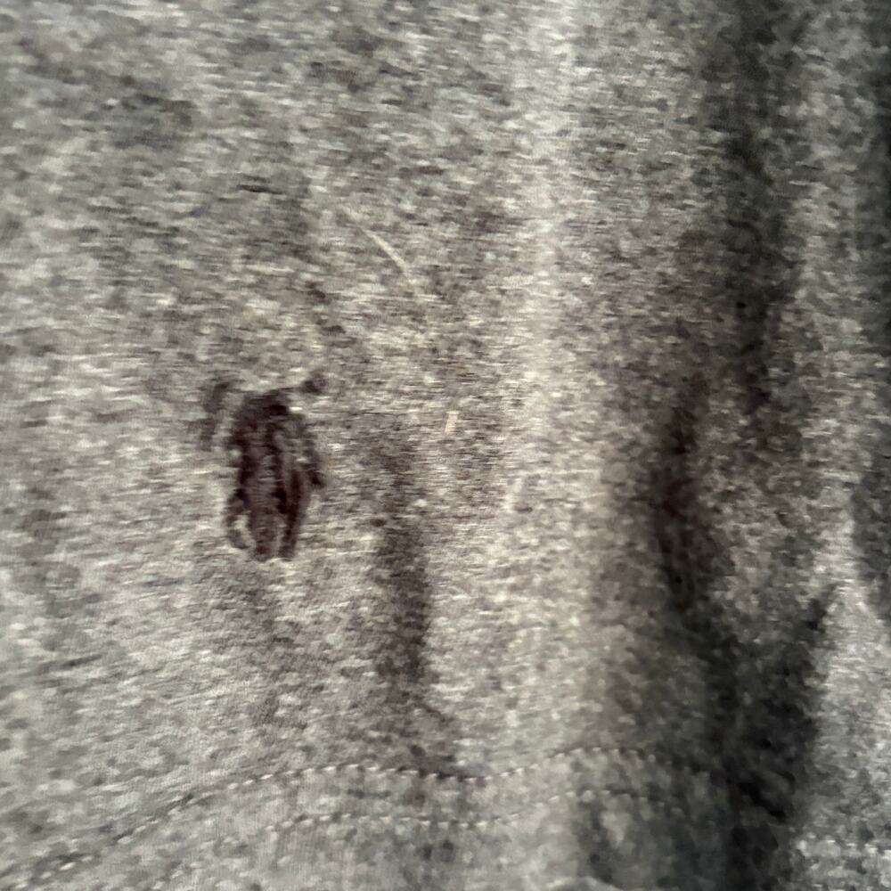 Polo Ralph Lauren Mens V Neck Tee L Charcoal Gray Black Shirt T Shirt - Picture 3 of 4